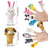 22 pcs Plush Animals Finger Puppet Toys - Mini Plush Figures Toy Assortment for Kids, Soft Hands Finger Puppets Game for Autistic Children, Great Family Parents Talking Story Set