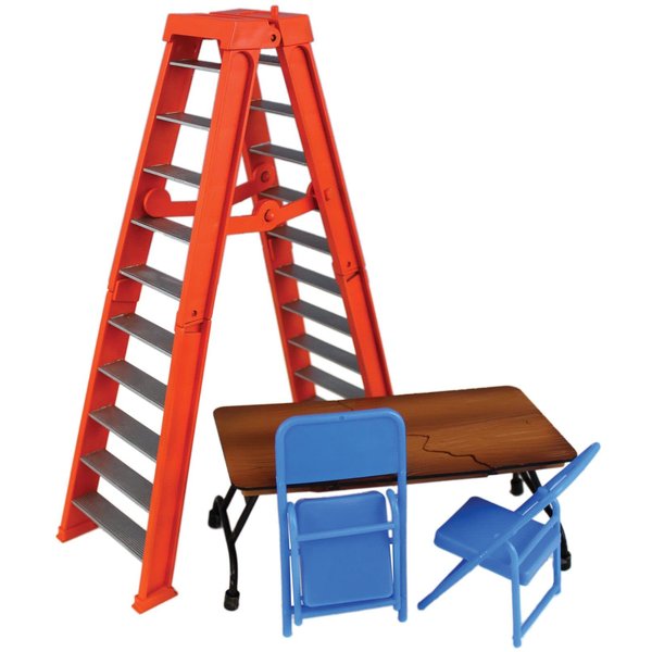 Ringside Ultimate Ladder & Table Playset (Orange) Collectibles Exclusive Toy Wrestling Action Figure Accessories