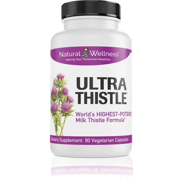 Natural Wellness Herbal Liver Cleanse & Detox Milk Thistle Formula - UltraThistle® Pure Silybin Phytosome and Phosphatidylcholine Patented Formula (No Soy) - 1080mg - 30 Day Supply