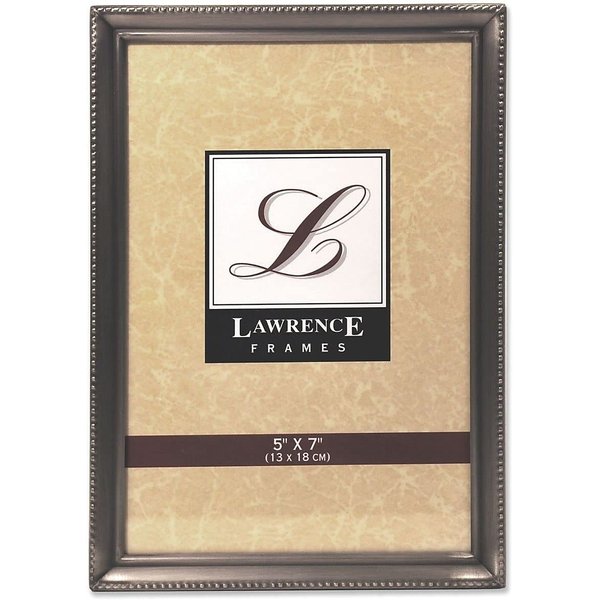 Lawrence Frames 11557 Antique Pewter 5x7 Picture Frame - Bead Border Design