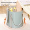 Vitaciti Foot Soaking Bath Bucket, Foot Bath Portable Travel Thermal Insulation Multifunctional Foldable Foot Soaking Bucket with Lid Home Travel Outdoor Camping Portable Foot Soaking Spa Bucket,Blue