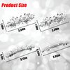 4 Pieces Rhinestone Bridal Hair Clip, Pearls Wedding Hair Pins Crystal Hair Clips, Rhinestone Jewelry Barrette Elegant Hair Accessories for Brides Bridesmaids Flower Girls…