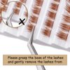outopen Brown Lashes Clusters 140Pcs Natural Look False Eyelashes Extensions D Curl Wispy Cat Eye Lashes Individuals DIY Lash Extensions at Home (Z01)