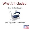 Crutcheze Made in USA Rollator Walker Seat and Backrest Covers | Designer Fashion Accessories - Walkers for Seniors with Seat Gift Cover(Peacock Feathers)