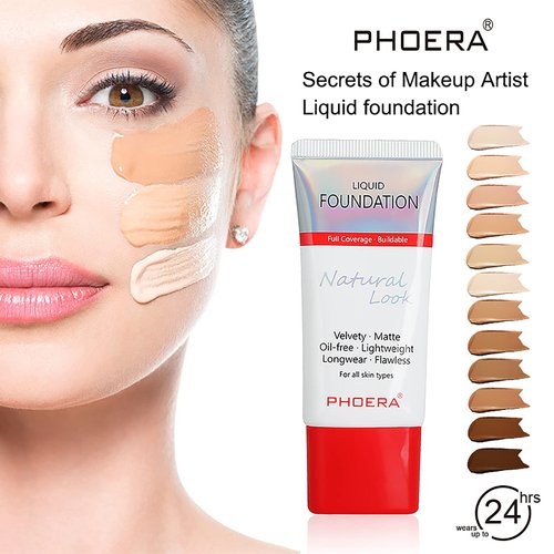 Matte Foundation, Anglicolor Flawless Full Coverage Foundation 30ml Matte Oil-Control Long Lasting Waterproof Liquid Foundation for Women Girls (1PC# 108)