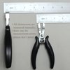 Jozlynn Fusion Bond Crusher Tool For Micro Nano Ring Hair Extensions opener and Removal Tool Professional Hair Extension Tool Black (Black)