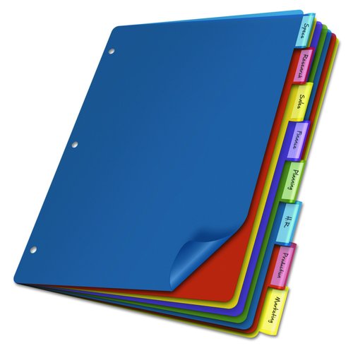 Cardinal Poly Index Dividers
