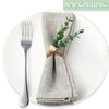 Chengu 12 Pieces Napkin Rings Set Eucalyptus Napkin Rings Greenery Leaf Boho Napkin Rings Rustic Farmhouse Wooden Napkin Holders for Wedding Home Dining Banquet Christmas Easter Holiday Table Decor