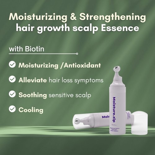 WithBecon Moisture.zip Hair Serum Ampoule - Alleviate Hair Loss Symptoms, Moisturizing Hair Growth Serum (1.01 fl oz)