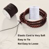 Elastic String for Bracelets, 2 Rolls 1 mm Sturdy Stretchy Elastic Cord for Jewelry Making, Necklaces, Beading Black and White