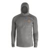 First Lite Men's Kiln Hoody - Merino Wool Midweight Hunting Base Layer - Ash Grey - Medium