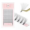 NATUHANA Premade Fans Eyelash Extension 8D Short Stem 0.07mm C Curl 9-15mm Mixed Tray Russian Volume Lash Pre made Fan False Lashes Short Root Lash Supplies Lash Extensions (9-15 MIX, 8D black;0.07 C)