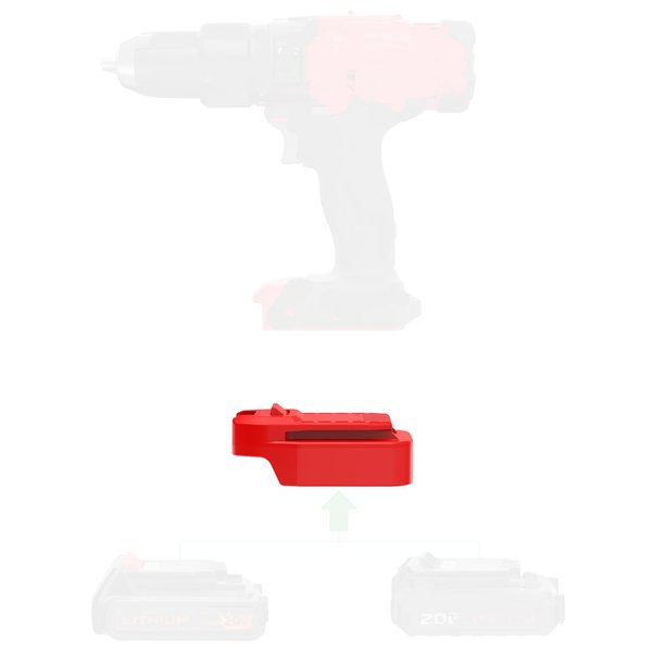 LQ-18RY Adapter Only Fits Craftsman V20 Series Cordless Tools for Black Decker 20v MAX Series (Not Old 18v) Lithium Batteries - Adapter Only, Red (B20D-V20)