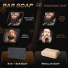 Bossman Men’s Bar Soap 4-in-1 – Natural Organic Beard Wash, Shampoo, Body Wash, Shaving and Bath Soap - Essential Beard Care (4oz), Scent- Eucalyptus and Tea Tree (1)