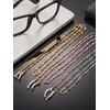 Tatuo 3 Pcs Glasses Strap Eyewear Retainer Eye Glasses Strap Holder Eyeglass Chain for Eyeglasses Sunglasses Women(Gold, Silver, Rose Gold)