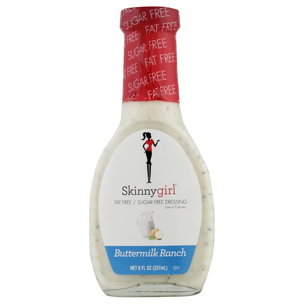 Skinnygirl Fat-Free Salad Dressing, Sugar-Free Buttermilk Ranch, 8 Ounce
