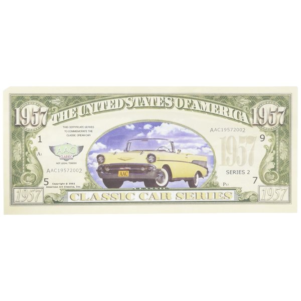 American Art Classics Set of 5 Bills-57 Chevy Convertible