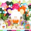 FHzytg 20Pcs Hawaiian Aloha Party Favor Bags, Non-Woven Aloha Gift Bags Summer Tropical Theme Goodie Bags Luau Treat Bags Candy Bag Aloha Party Decoration for Kids Birthday, Baby Shower