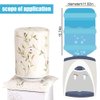 2-in-1 Water Dispenser & Bucket Cover Set - Floral Dust Cover for 5 Gallon Barrel, Reusable for Hot & Cold Dispensers and Bottles, Includes 2 Square Vinyl Placemats