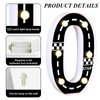 Racing Car Light up Numbers Checkered Birthday Decorations Happy Birthday Light up Sign Racetrack Inspired Decor Cars Theme Birthday Party Decorations Racing Party Supplies (Number 0)
