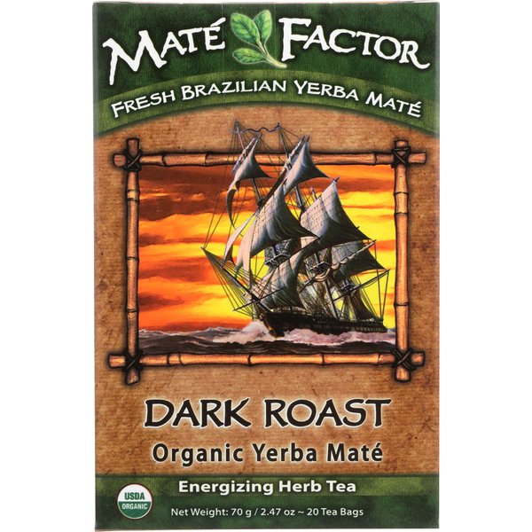 The Mate Factor Organic Yerba Mate Dark Roast - 20 Tea Bags