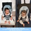 Baby Airplane Bed, Baby Travel Essentials for Flying, Toddler Airplane Seat Extender Must Haves, Plane Portable High Chair Harness Seat for Infant (Gray)