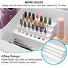 Anrui Nail Drill Machine & Bits Storage Box, Plastic Nail desk organizer of 28 Holes Nail Drill Holder, Professional Nail Drill Grinding Bit Holder Box for Manicure tools - White