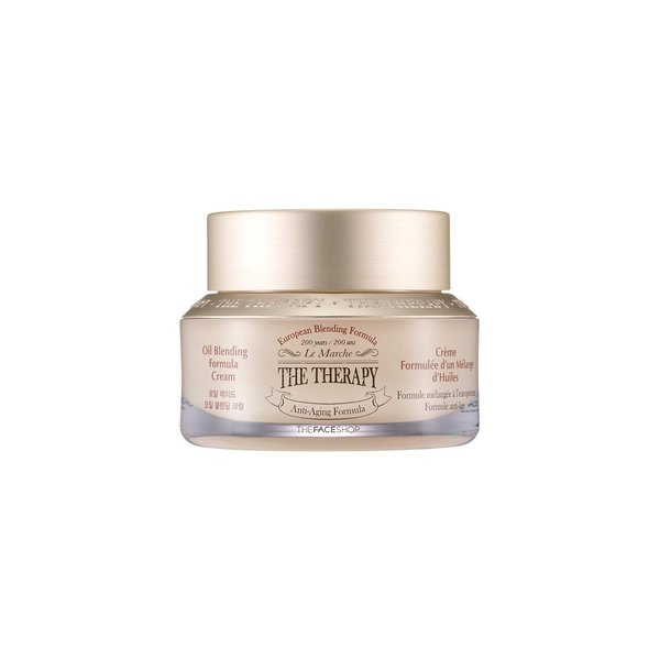 THE FACE SHOP The Therapy Oil Blending Cream | Anti-Aging, Anti-Dry & Ultra Nourishing Effects In one Anti-Aging Product | Anti-Aging Moisture Formula, 1.69 Fl Oz