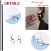 YienDoo Punk Long Tassel Drop Dangle Earrings Vintage Silver C Shaped Bar Cross Drop Earrings Studs Rock Statement Geometric Cross Earrings Prom Tassel Earrings Jewelry for Women and Girls