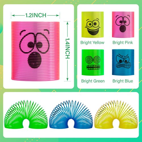 Cocurb 36 Pcs Mini Spring Party Favors for Kids 4 to 8 Birthday,Stress Relief Bulk Fidget Toys,Goody Bag Stuffers Classroom Prizes, Spring Bulk Toys for Kids Prize Small Toys Presents 4 Bright Colors
