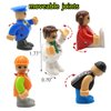 Toy People Figures with Tool for Kids Action Figures Playsets for Trains Cars Various Professions for Play House Wooden Train Track