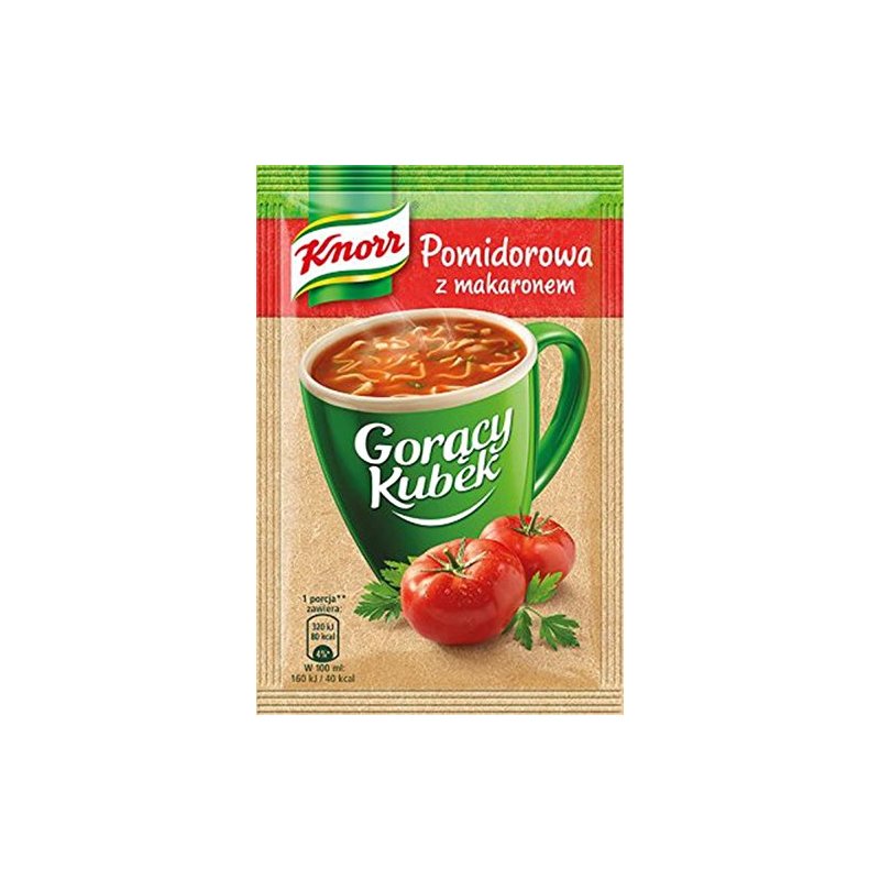 Knorr Goracy Kubek Pomidorowa z Makaronem Tomato Noodle Soup Mix 19gram Bag (5-Pack)