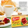 Bauducco Toast Baked with Whole Wheat - Delicious, Light & Crispy Toasted Bread - Ready-to-Eat Breakfast Toast & Sandwich Bread - No Artificial Flavors - 5.0 oz (Pack of 01)