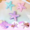 Amabro 6PCS Starfish Hair Clips, Sea Star Hair Barrettes Starfish Hair Accessories Seashell Headpiece Hair Claw Glitter Hair Alligator Clip Sequins Hairpins for Women Girls Bride