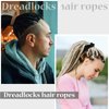 6 Pieces Spiral Lock Hair Tie Dreadlock Accessory Hair Bands Iron Wire Embedded Ponytail Holders Long Dreadlock Hair Tie Spiral Bendable Loc Tie for Women Men Thick Curly Hair(Black, Gray, Brown)