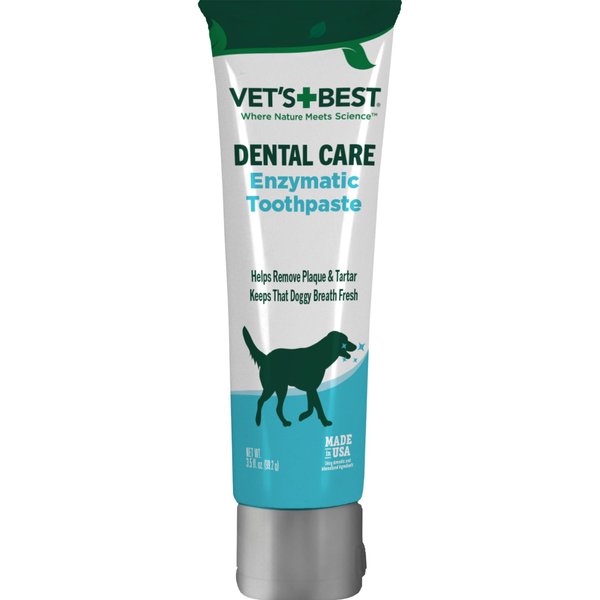 Vet’s Best Enzymatic Dog Toothpaste | Teeth Cleaning and Fresh Breath Dental Care Gel | Vet Formulated | 3.5 Ounces | Grape flavor