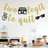 Two Legit To Quit Banner, Second Birthday Banner, Hip Hop Party Decorations, 2nd Birthday Party Decor