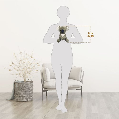 Doindute Corduroy Plush Koala Stuffed Animal Toy, Soft Cuddly Plushie Hugger Toy for Boys & Girls, Birthday Gifts for Kids or Girlfriend, 8"