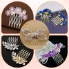 32pcs 5 Teeth Small Hair Side Combs Metal Hair Clip Combs Wedding Bridal Veil Combs French Twist Bun Hair Clip Metal Small Elegant Hairpiece Supplies for Hair Decoration Wedding Bridal DIY Accessories