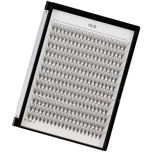 Bodermincer 240 Bundles D Curl 10D 0.1mm Thickness Individual Eyelash Extensions eyelashes Cluster Lashes Natural False Eyelashes Bundles (12mm)