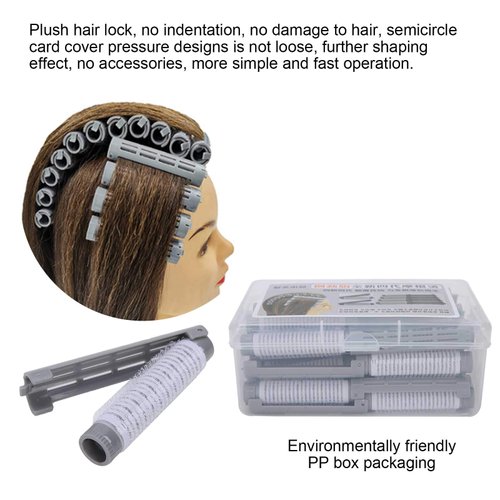 20pcs Hair Perm Rods, Hair Perm Rods Perming Rod Hair Roller, Curler Hairdressing Tool Kit for Salon Barber Home(grey)