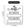 White & Black WiFi Password Sign Fridge Magnet, WiFi Sign with Black Wet Erase Pen, Magnetic WiFi Password Sign for Home, Portable WiFi Sign for Guests, Airbnb Essentials for Hosts, 4.75x5.0 inch