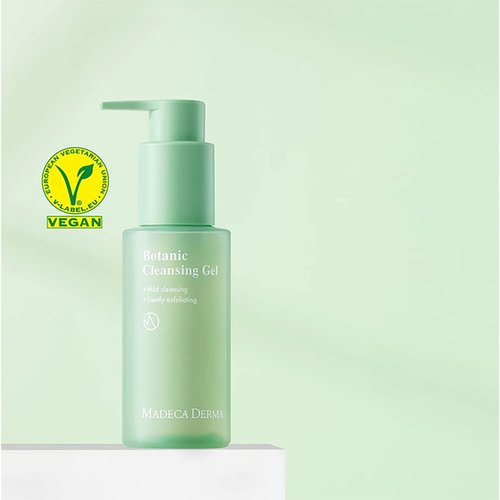 Madeca DERMA Botanic Cleansing Gel (3.4fl oz) - Gentle Korean Soap-free Cleanser for Women. Sensitive Skin, Hypoallergenic Low pH Cleanser to Remove Impurities by Dongkook