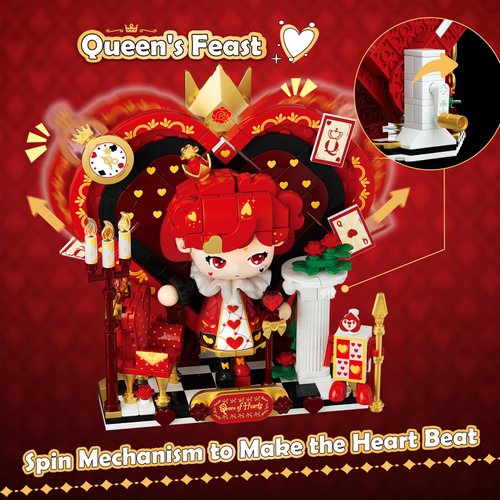 JMBricklayer Poker Kingdom Building Sets for Adults Boys Girls, Cute Poker Figures for Room Decor Display, Casino Theme Party Decorations, Building Toys Christmas Birthday Gifts for 8+ (897 PCS)