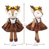 JUSTQUNSEEN Deer Stuffed Animal, 17" Reindeer Plush Toys, Cute Stuffed Animals Deer Ballerina Doll, Stuffed Animals for Girls, Soft Plush Doll Animal Toy, Christmas Birthday Gifts for Baby Kids Girls