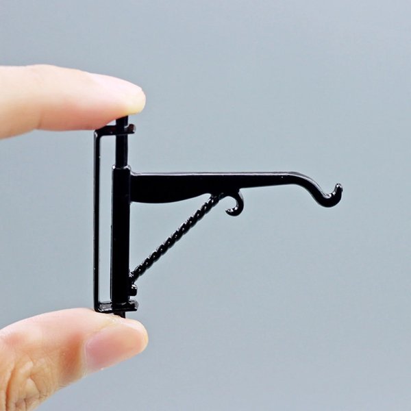 Miniature Metal Wall Bracket, Miniature Lantern Wall Bracket, Miniature Haning Bracket, Dollhouse Plant Hanger Hook, for Dollhouse Accessories Decoration (3PCS)