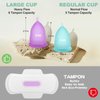 YTYOMUR Menstrual Cup Steamer Sterilizer with 2 Reusable Period Cups, Menstrual Cups Cleaner Wash Kit, Auto Off High Temperature Steam Sterilization for Women Feminine Hygiene Care