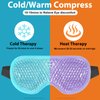 BeeVines Gel Eye Mask, 2 Pack Cooling Ice Sleeping Masks for Puffy Eyes for Men & Women, Cold & Warm Sleep Compress for Post Surgery, Puffiness, Allergies, Sinuses & Migraines (Blue & Purple)