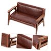 Vaguelly Miniature Chair Mini Sofa Leather Couch Outdoor Furniture Mini Bench Chair Miniature Recliner Chair Dollhouse Sofa 1 12 Scale Desktop Mini Furniture Miniature Armchair Ob11 Wooden