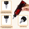 Barydat 6 Pcs Twist Top Applicator Bottle 8 oz Refillable Squeeze Bottle Empty Hair Oil Applicator Amber Plastic Bottles with Open Close Nozzle and 2 Funnels for Liquid Hair Oil Shampoo Lotion